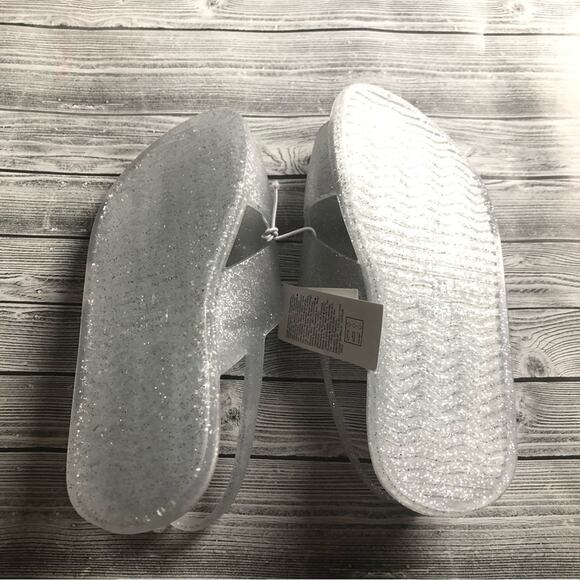 Old Navy Toddler Girl Glitter Rainbow Print Double Ankle  Strap Sandals Sz 11 - Picture 6 of 9